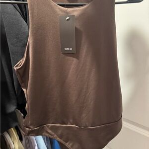 Brown Sleeveless Women's Top